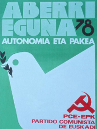 Aberri Eguna 1978. Cartel del PCE-EPK.