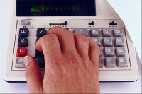 Calculadora elèctrica per comptabilitat.