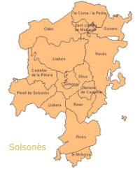 El Solsonès. Mapa.