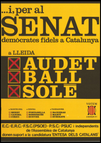 Entesa de los Catalanes. Cartel por Lleida.