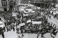 Manifestació de l’1 de maig del 1978 a Madrid. Font: Nodo50.