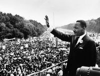 Martin Luther King en su marcha sobre Washington.