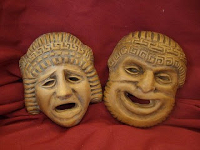 Máscaras griegas de teatre clásico.