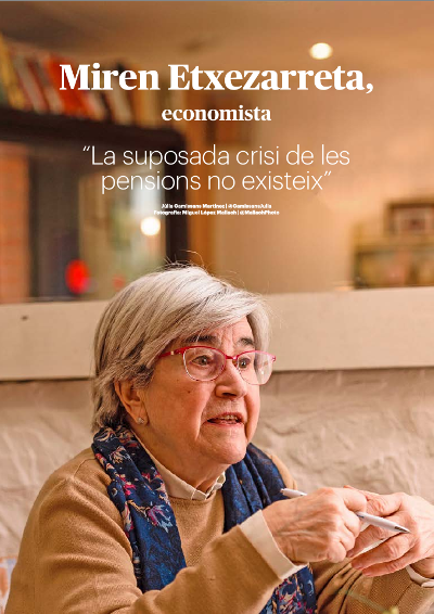 La economista Miren Etxezarreta: «La supuesta crisis de las pensiones no existe». Fotografía: Miguel López Mallach.