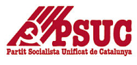 Partit Socialista Unificat de Catalunya (Partido Socialista Unificado de Cataluña, PSUC). Logotipo.