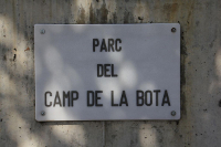 Parque del Campo de la Bota. Cartel.