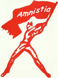 Ràdio Vallecas. Cartell del programa «Amnistia».