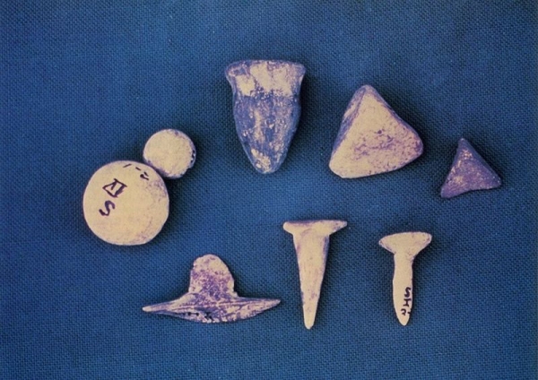 Group of tokens from Tepe Sarab in Iran  dating to approximately 8500 B.P.