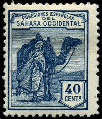 Segell de les possessions espanyoles del Sahara Occidental.