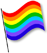 Bandera de l'Arc de Sant Martí de set colors, símbol des de l'any 1925 de l'Aliança Cooperativa Internacional, fundada a Londres l'any 1895, i del moviment cooperatiu. Sobre la base d'aquesta bandera es va dissenyar la del Centre d'Estudis Joan Bardina i el seu «Sistema General», afegint un sol daurat en el centre.
