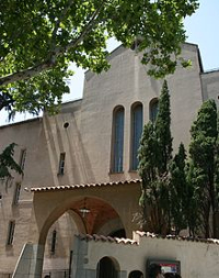 Convento de los frailes capuchinos de Sarrià, fachada de la Iglesia. Fuente: Wikipèdia.