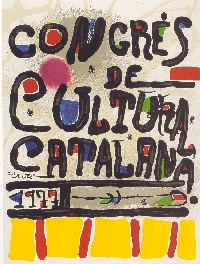 Cartel del Congreso de Cultura Catalana, 1977.