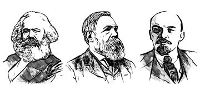 Marx, Engels i Lenin. Retrats.