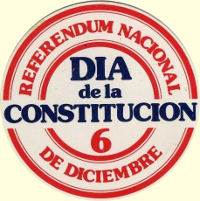Referendum Nacional. Dia de la Constitución. 6 de Diciembre. Logotipo.