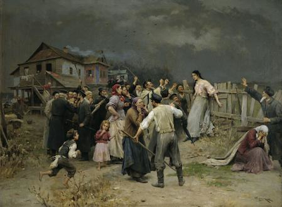 «Víctimes del fanatisme», quadre de Mykola Pymonenko. Domini públic.